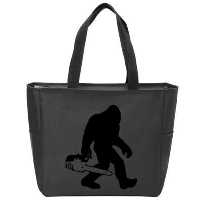 Lumberjack Bigfoot Chainsaw Sasquatch Logger Funny Zip Tote Bag