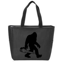 Lumberjack Bigfoot Chainsaw Sasquatch Logger Funny Zip Tote Bag