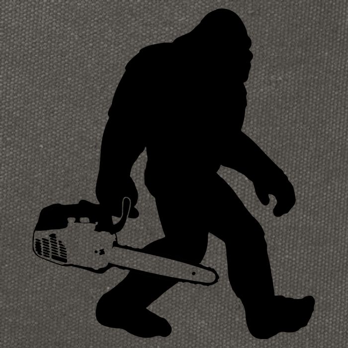 Lumberjack Bigfoot Chainsaw Sasquatch Logger Funny Cotton Canvas Backpack