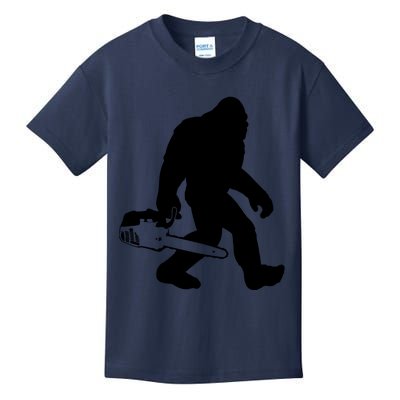 Lumberjack Bigfoot Chainsaw Sasquatch Logger Funny Kids T-Shirt