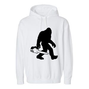 Lumberjack Bigfoot Chainsaw Sasquatch Logger Funny Garment-Dyed Fleece Hoodie