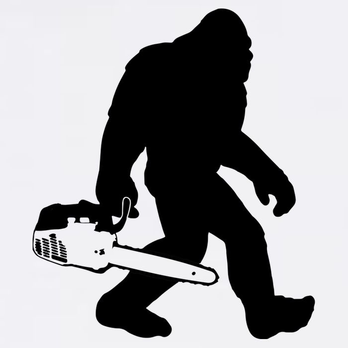 Lumberjack Bigfoot Chainsaw Sasquatch Logger Funny Garment-Dyed Sweatshirt