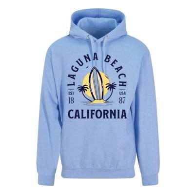 Laguna Beach California Surf Summer Vacation Vintage Unisex Surf Hoodie