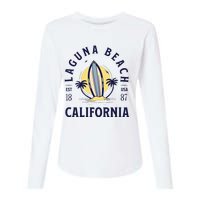 Laguna Beach California Surf Summer Vacation Vintage Womens Cotton Relaxed Long Sleeve T-Shirt