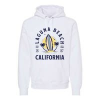 Laguna Beach California Surf Summer Vacation Vintage Premium Hoodie