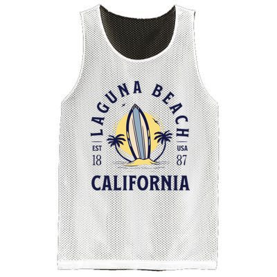 Laguna Beach California Surf Summer Vacation Vintage Mesh Reversible Basketball Jersey Tank