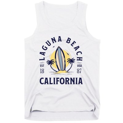 Laguna Beach California Surf Summer Vacation Vintage Tank Top