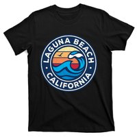 Laguna Beach California Ca Vintage Nautical Waves Design T-Shirt