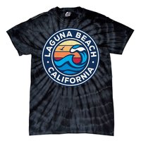 Laguna Beach California Ca Vintage Nautical Waves Design Tie-Dye T-Shirt