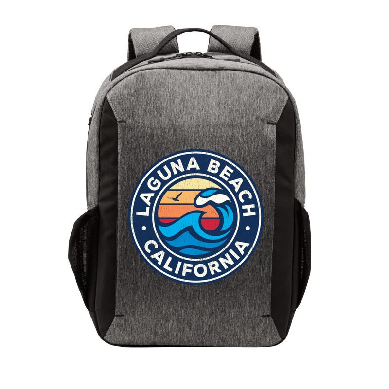 Laguna Beach California Ca Vintage Nautical Waves Design Vector Backpack