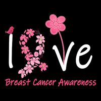 Love Breast Cancer Awareness Flower Ribbon Bucket Hat