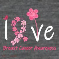 Love Breast Cancer Awareness Flower Ribbon Tall T-Shirt