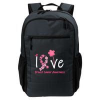 Love Breast Cancer Awareness Flower Ribbon Backpack