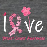 Love Breast Cancer Awareness Flower Ribbon Backpack