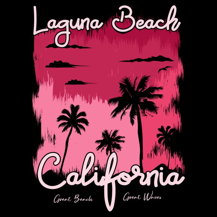Laguna Beach California Drawstring Bag