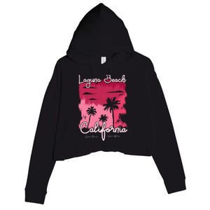 Laguna Beach California Crop Fleece Hoodie