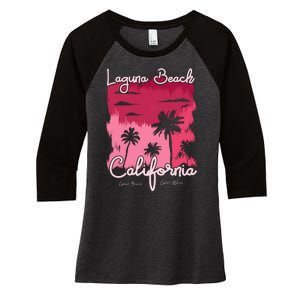 Laguna Beach California Women's Tri-Blend 3/4-Sleeve Raglan Shirt