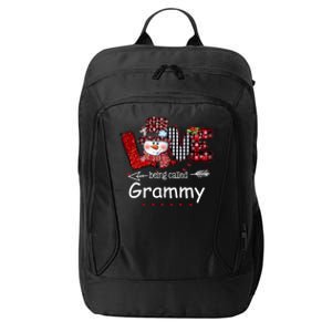 Love Being Called Grammy Snow Christmas Red Plaid Xmas Funny Gift City Backpack