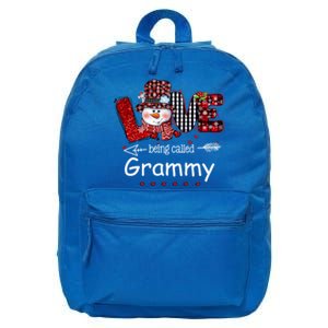 Love Being Called Grammy Snow Christmas Red Plaid Xmas Funny Gift 16 in Basic Backpack