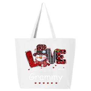 Love Being Called Grammy Snow Christmas Red Plaid Xmas Funny Gift 25L Jumbo Tote