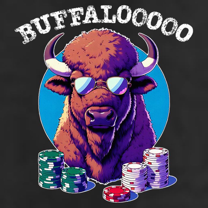 Lucky Buffalo Casino Slot Machine Buffalooooo Gambling 7 Panel Mesh Trucker Snapback Hat