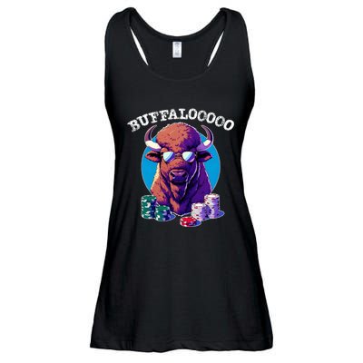 Lucky Buffalo Casino Slot Machine Buffalooooo Gambling Ladies Essential Flowy Tank
