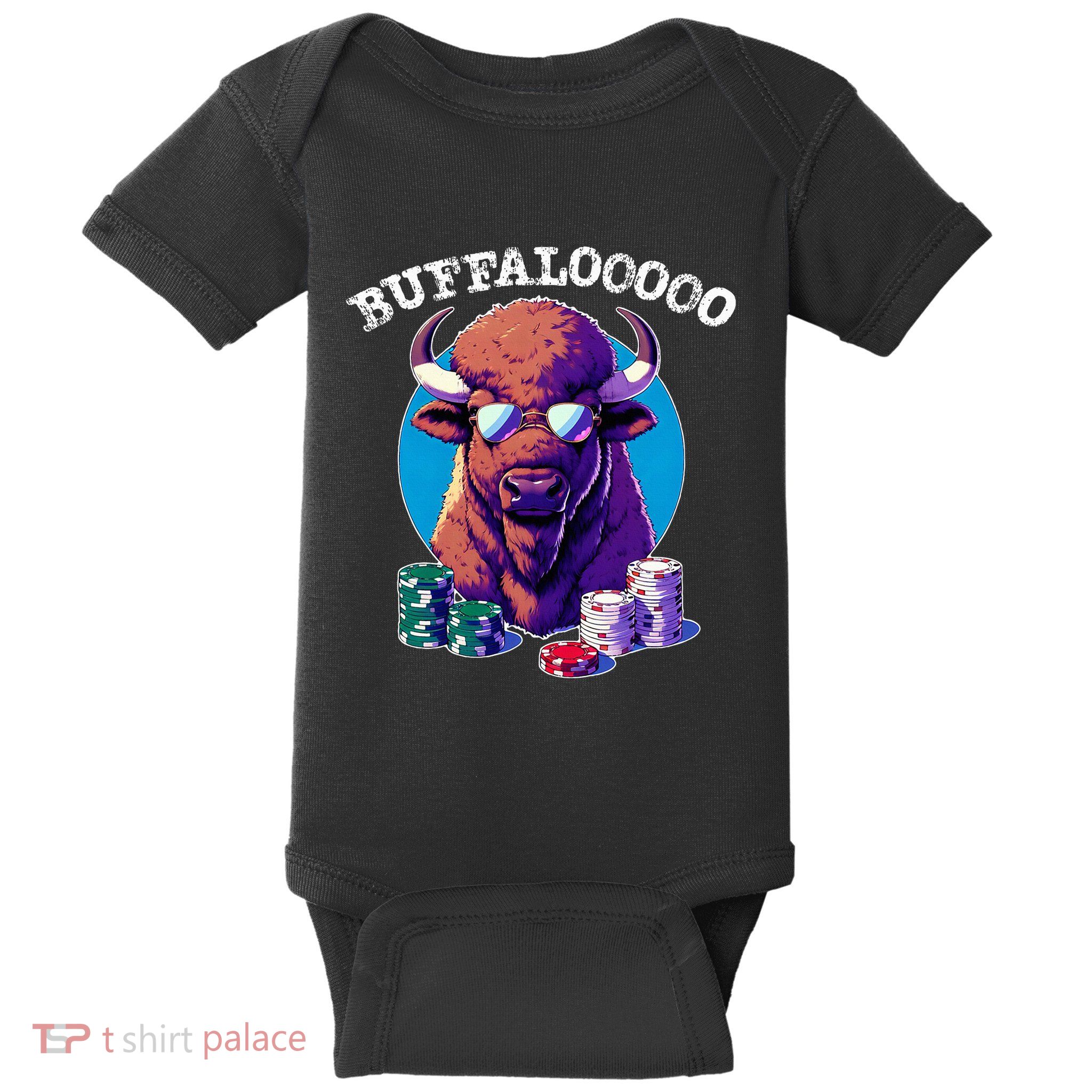 Lucky Buffalo Casino Slot Machine Buffalooooo Gambling Baby Bodysuit