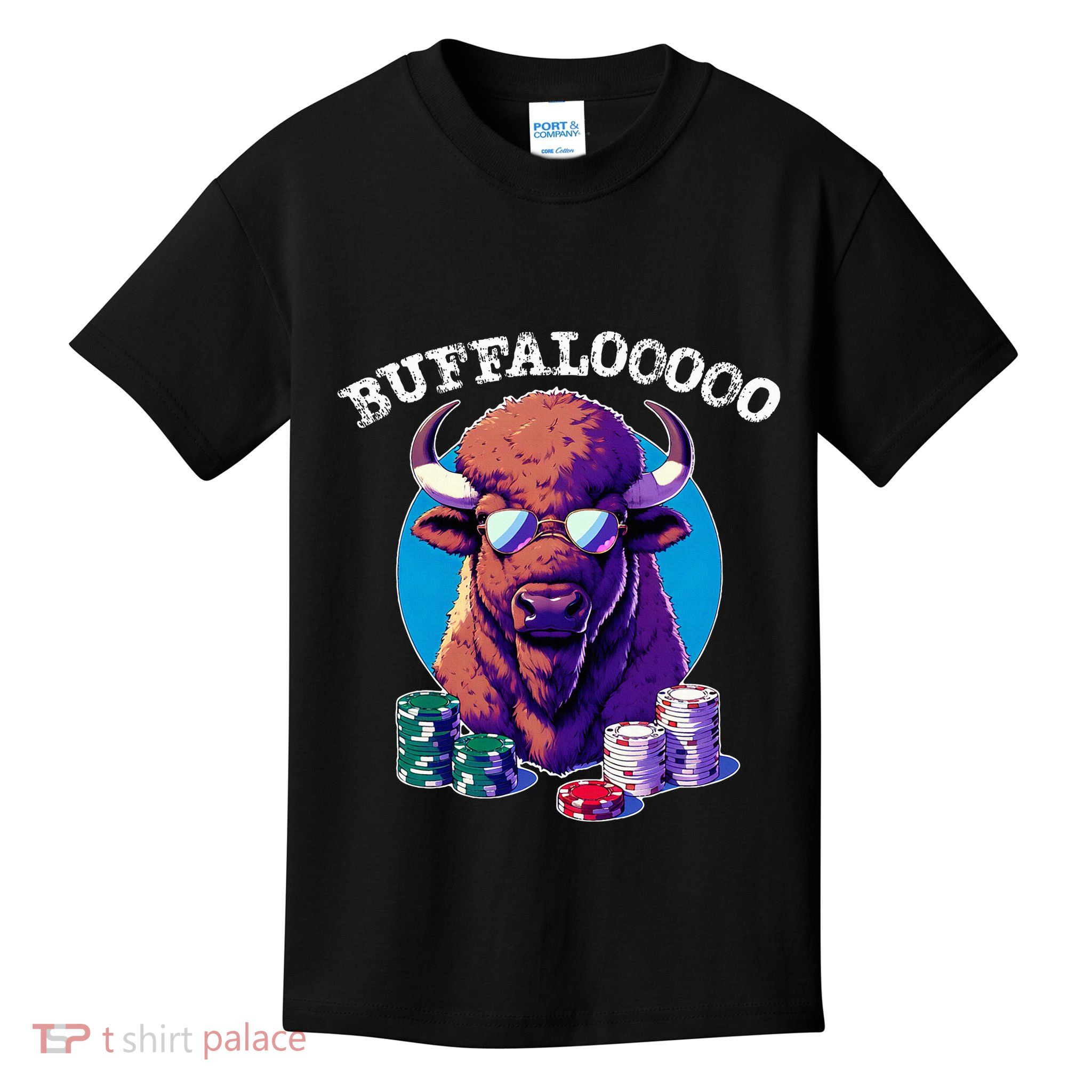 Lucky Buffalo Casino Slot Machine Buffalooooo Gambling Kids T-Shirt