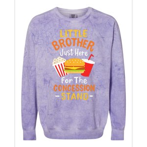 Little Brother Concession Stand Softball Baseball Snacks Colorblast Crewneck Sweatshirt