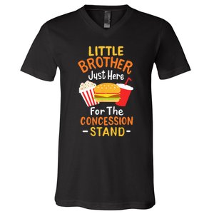 Little Brother Concession Stand Softball Baseball Snacks V-Neck T-Shirt