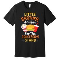 Little Brother Concession Stand Softball Baseball Snacks Premium T-Shirt