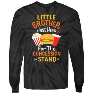 Little Brother Concession Stand Softball Baseball Snacks Tie-Dye Long Sleeve Shirt