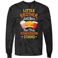 Little Brother Concession Stand Softball Baseball Snacks Tie-Dye Long Sleeve Shirt