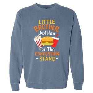 Little Brother Concession Stand Softball Baseball Snacks Garment-Dyed Sweatshirt