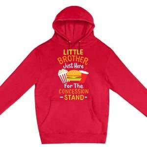 Little Brother Concession Stand Softball Baseball Snacks Premium Pullover Hoodie