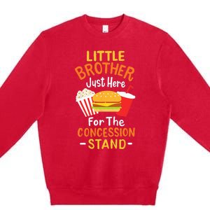 Little Brother Concession Stand Softball Baseball Snacks Premium Crewneck Sweatshirt