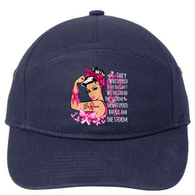 Leapard Breast Cancer Awareness Warrior Support Believe 7-Panel Snapback Hat