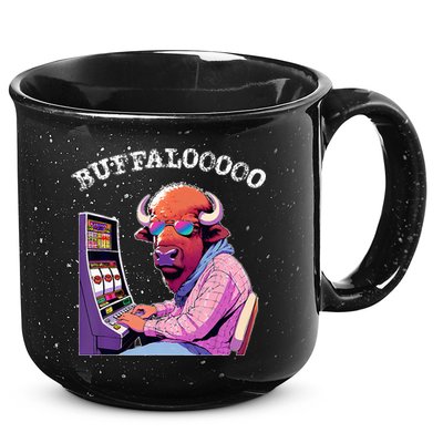 Lucky Buffalo Casino Slot Machine Buffalooooo Gambling 15oz Campfire Ceramic Mug