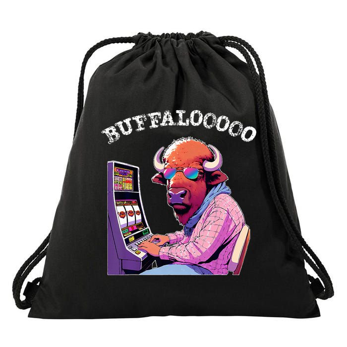 Lucky Buffalo Casino Slot Machine Buffalooooo Gambling Drawstring Bag