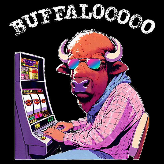 Lucky Buffalo Casino Slot Machine Buffalooooo Gambling Drawstring Bag
