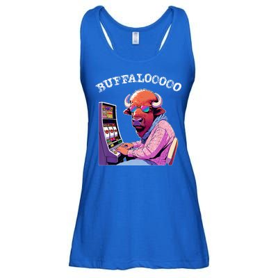 Lucky Buffalo Casino Slot Machine Buffalooooo Gambling Ladies Essential Flowy Tank