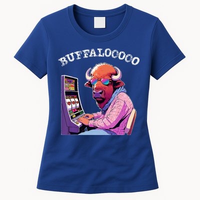 Lucky Buffalo Casino Slot Machine Buffalooooo Gambling Womens T-Shirt