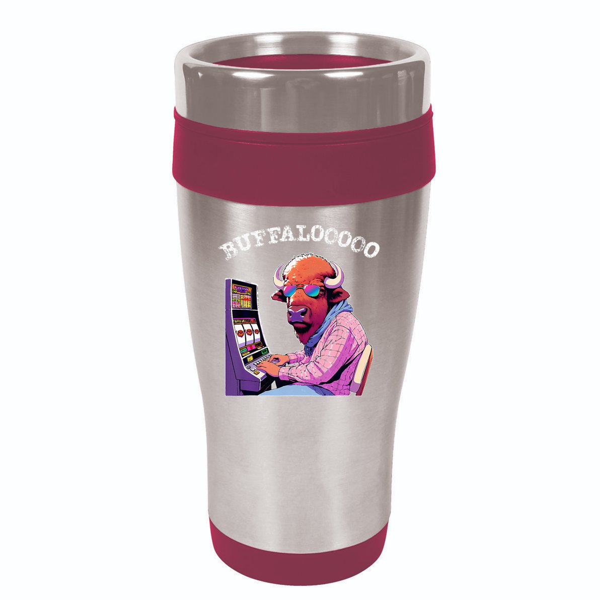 Lucky Buffalo Casino Slot Machine Buffalooooo Gambling 16oz Travel Tumbler