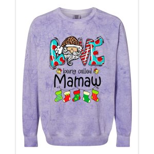 Love Being Called Mamaw Santa Claus Funny Christmas Funny Gift Colorblast Crewneck Sweatshirt