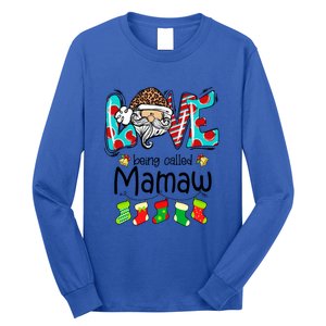 Love Being Called Mamaw Santa Claus Funny Christmas Funny Gift Long Sleeve Shirt