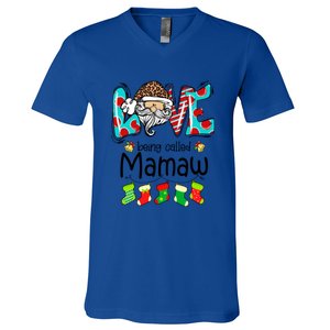 Love Being Called Mamaw Santa Claus Funny Christmas Funny Gift V-Neck T-Shirt