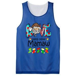 Love Being Called Mamaw Santa Claus Funny Christmas Funny Gift Mesh Reversible Basketball Jersey Tank