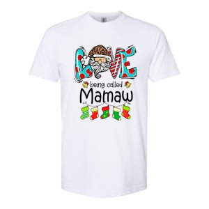 Love Being Called Mamaw Santa Claus Funny Christmas Funny Gift Softstyle CVC T-Shirt