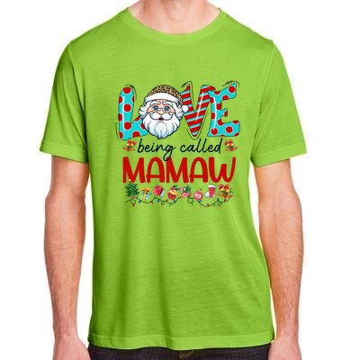 Love Being Called Mamaw Santa Claus Family Christmas Cute Gift Adult ChromaSoft Performance T-Shirt