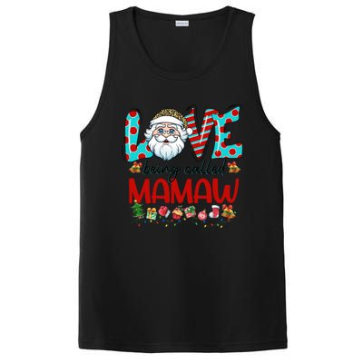 Love Being Called Mamaw Santa Claus Family Christmas Cute Gift PosiCharge Competitor Tank